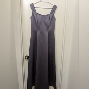 NWT Purple corset-back satin gown, size 10